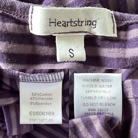 Heartstring Purple Striped Sleeveless Tent Dress Small - Picture 5 of 6